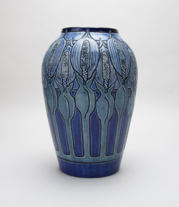 Image of Vase with Caladium Design