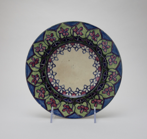 Image of Plate with Southern Coastal Violet Design