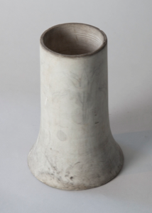 Image of Greenware Vase with Rain Lily Design