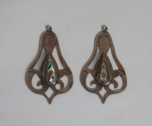 Image of Mother of Pearl Hand-wrought Silver Earring Settings