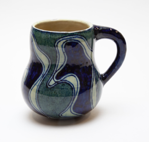 Image of Mug with Round Bottom and Abstract Swirl Design
