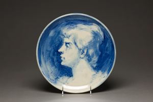 Image of Plate with Portrait of Woman