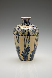 Image of Vase with Poppy Design