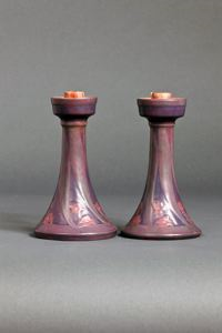 Image of Candlestick with Stylized Loquat Design