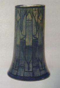 Image of Vase with Sugar Cane Design