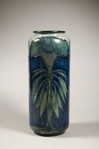 Image of Vase with Cockscomb Design