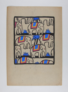 Image of Unknown, (Elephant design study-Verso)