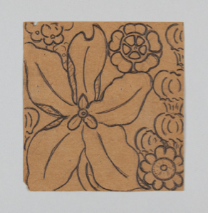 Image of Unknown (floral design sketch)
