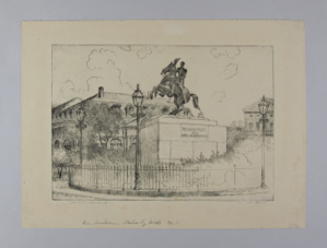 Image of General Jackson's Statue by Mills in Jackson Square New Orleans