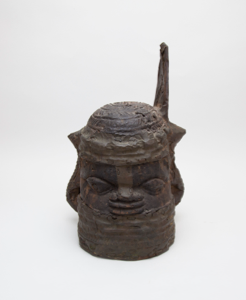Image of Benin, Head with Feather, from a Chief's Shrine