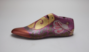 Image of Painted Vintage Wooden Shoe Last (Pink, Gold, Silver, Blue)