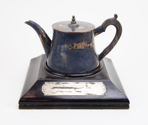 Image of Silver Teapot and Base