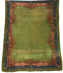 Image of Hooked Wool Area Rug with Live Oak Tree Border