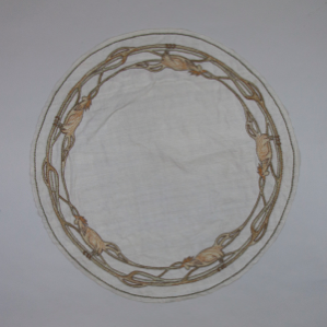 Image of Round Placemat with Rooster Design