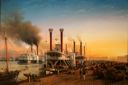 Image of Giant Steamboats at Sugar Levee, New Orleans