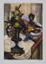 Image of Still Life (black vase with fruit, bust) 