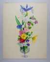 Image of Still Life (Iris, white azaleas, violets, bachelor buttons, geraium, rose)