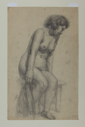 Image of Pencil Study of Nude woman with Drape