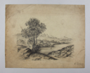 Image of Unknown (landscape with tree and church/castle on horizon)