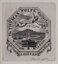 Image of Bookplate for The Thomas Wolfe Collection of William B. Wisdom, Harvard College Library