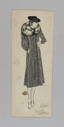 Image of Woman in Long Coat and Fur Scarf