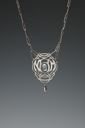 Image of Monogram Necklace with Moonstone set in Silver