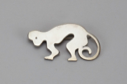 Image of Silver Monkey Shaped Pin