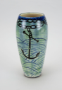 Image of Vase with Anchor and Wave Design