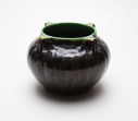 Image of Vase with Glossy Metallic Black Glaze