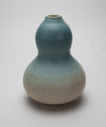 Image of Gourd-shaped Vase with Eggshell Blue Glaze