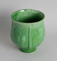 Image of Cachepot with Stylized Leaf Design