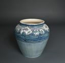 Image of Vase with Banded Lotus Design