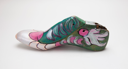 Image of Painted Vintage Wooden Shoe Last (Green, Pink, Silver)