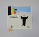 Image of Quilt Panel with Trump at Border Wall